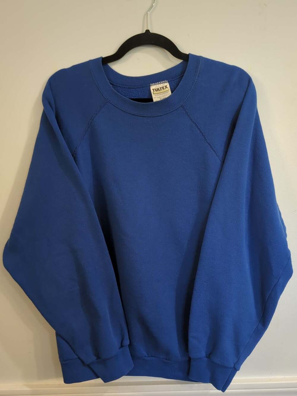 Tultex Sweatshirt Size X-Large Blue Blank Vintage Crewneck USA Made